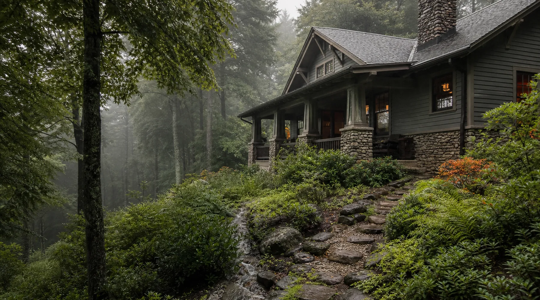 A believable Asheville-area home suited to basement waterproofing planning